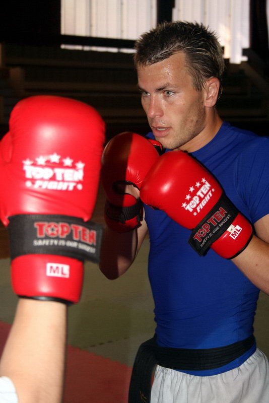 Michal Košátko during sparring training