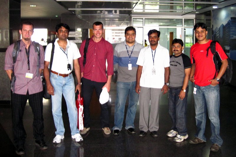 Michal Košátko with IBM team in Bengaluru, India