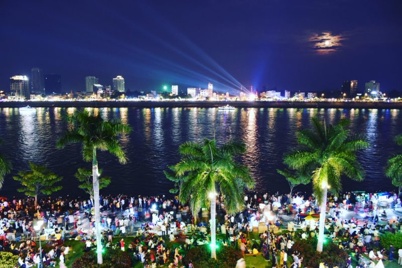 Water festival in Phnom Penh, Cambodia